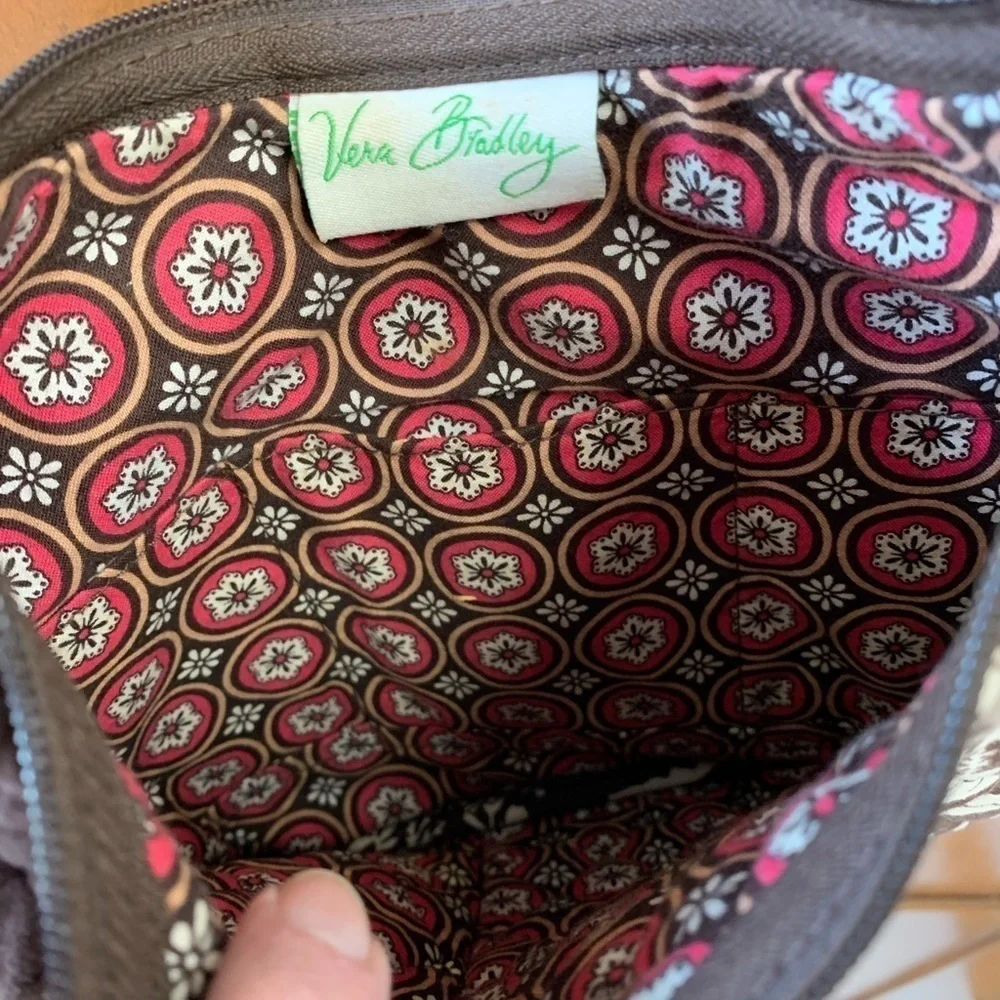 Vera Bradley mini shoulder bag cotton quilted imperial toile top zip 9x9